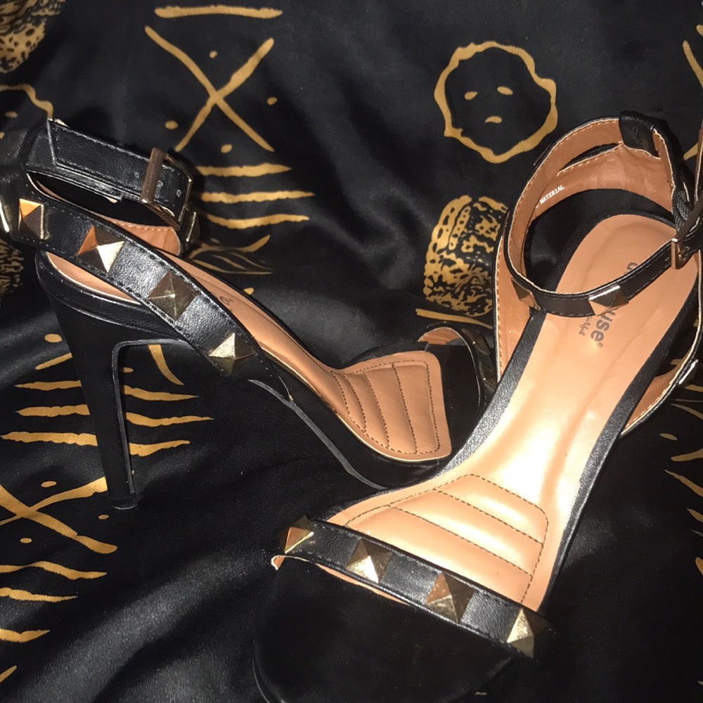 Black w/ gold studs Heels